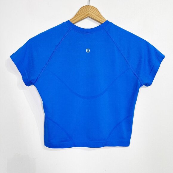 Lululemon Swiftly Tech Cropped Short-Sleeve Shirt 2.0 Pipe Dream Blue - Picture 3 of 7